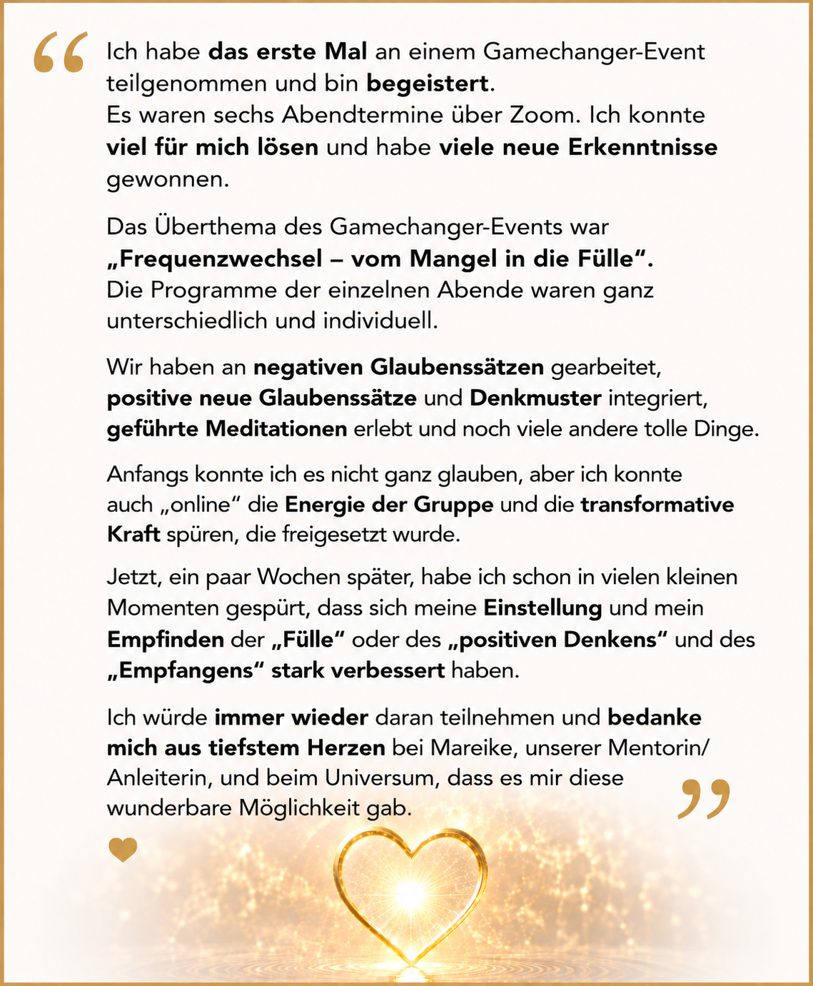 Gamechanger Event Empfehlung Mareik e Franz Mediale Heilung München